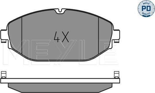 Meyle 025 220 7619/PD - Kit de plaquettes de frein, frein à disque cwaw.fr