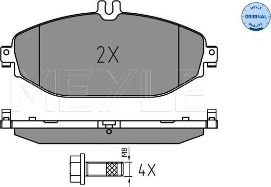 Meyle 025 220 7619 - Kit de plaquettes de frein, frein à disque cwaw.fr