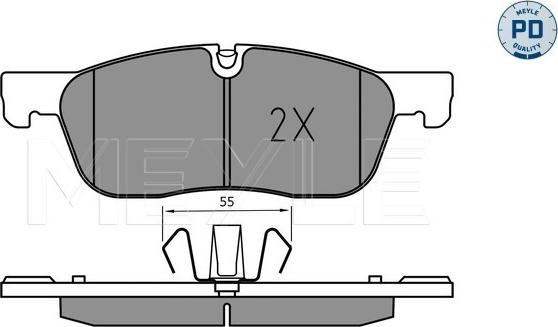 Meyle 025 221 4519/PD - Kit de plaquettes de frein, frein à disque cwaw.fr