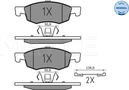 Meyle 025 221 4317 - Kit de plaquettes de frein, frein à disque cwaw.fr