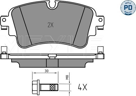 Meyle 025 223 0817/PD - Kit de plaquettes de frein, frein à disque cwaw.fr