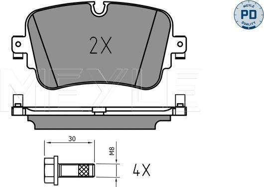 Meyle 025 223 0717/PD - Kit de plaquettes de frein, frein à disque cwaw.fr