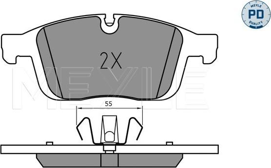 Meyle 025 223 8619/PD - Kit de plaquettes de frein, frein à disque cwaw.fr