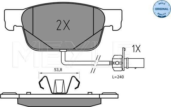 Meyle 025 223 8317 - Kit de plaquettes de frein, frein à disque cwaw.fr