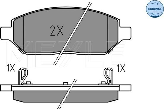 Meyle 025 223 2618 - Kit de plaquettes de frein, frein à disque cwaw.fr