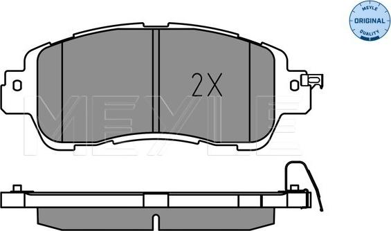 Meyle 025 222 3515 - Kit de plaquettes de frein, frein à disque cwaw.fr