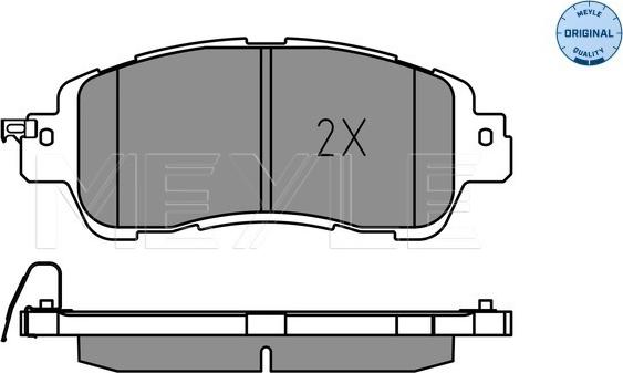 Meyle 025 222 3515 - Kit de plaquettes de frein, frein à disque cwaw.fr