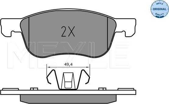 Meyle 025 227 4816 - Kit de plaquettes de frein, frein à disque cwaw.fr