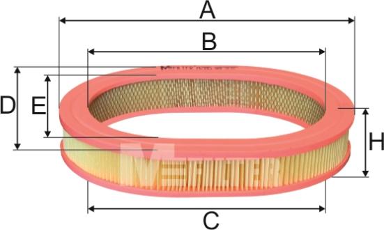 Mfilter A 285 - Filtre à air cwaw.fr