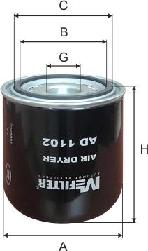 Mfilter AD 1102 - Cartouche de dessicateur, système d'air comprimé cwaw.fr