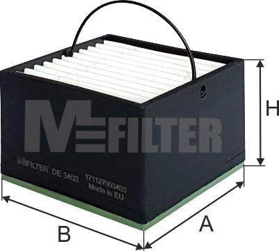 Mfilter DE 3403 - Filtre à carburant cwaw.fr