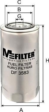 Mfilter DF 3583 - Filtre à carburant cwaw.fr