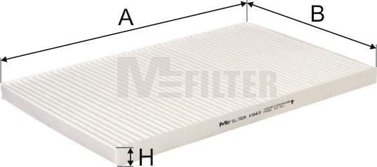 Mfilter K 943 - Filtre, air de l'habitacle cwaw.fr