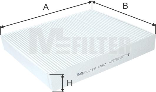 Mfilter K 967 - Filtre, air de l'habitacle cwaw.fr