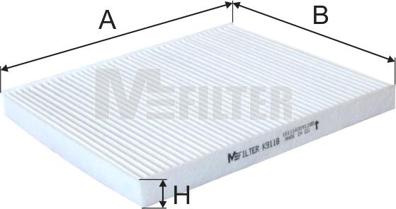 Mfilter K 9118 - Filtre, air de l'habitacle cwaw.fr