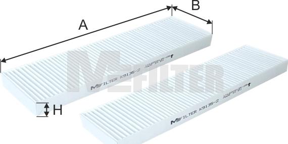 Mfilter K 9135-2 - Filtre, air de l'habitacle cwaw.fr