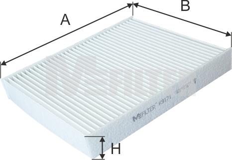 Mfilter K 9171 - Filtre, air de l'habitacle cwaw.fr