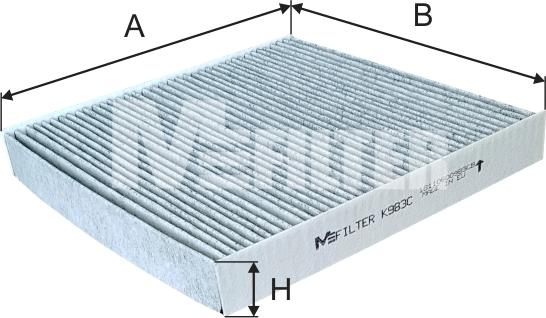 Mfilter K 983C - Filtre, air de l'habitacle cwaw.fr