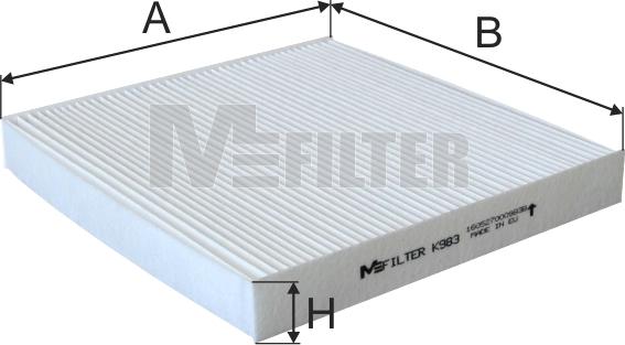 Mfilter K 983 - Filtre, air de l'habitacle cwaw.fr