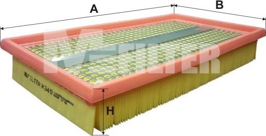 Mfilter K 349 - Filtre à air cwaw.fr