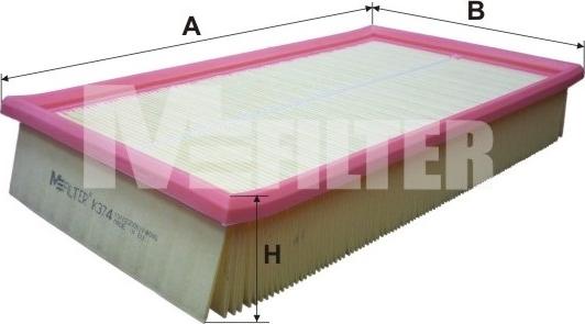 Mfilter K 374 - Filtre à air cwaw.fr