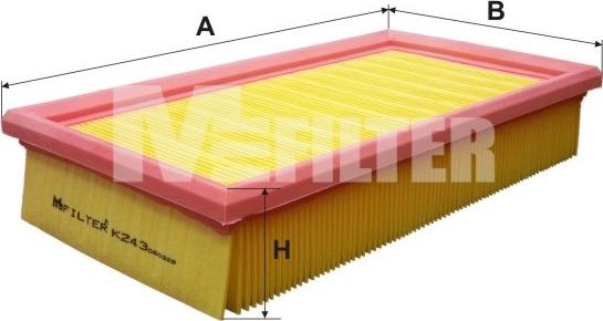 Mfilter K 243 - Filtre à air cwaw.fr