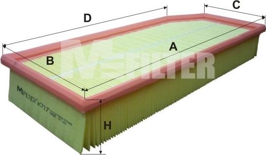 Mfilter K 717 - Filtre à air cwaw.fr
