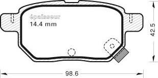 MGA 999 - Kit de plaquettes de frein, frein à disque cwaw.fr