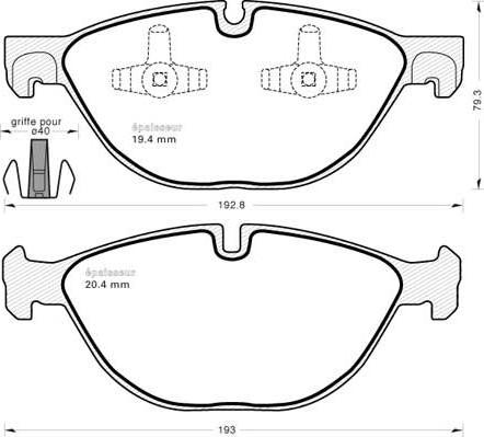 BENDIX 573317 - Kit de plaquettes de frein, frein à disque cwaw.fr