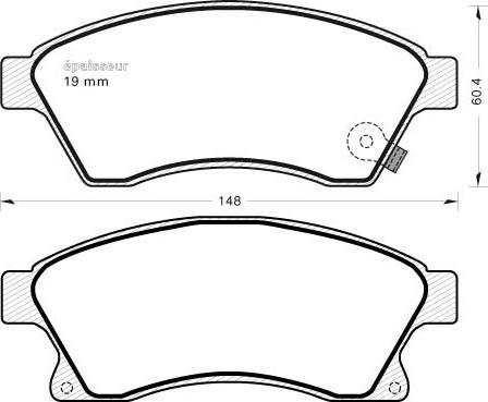 MGA 998 - Kit de plaquettes de frein, frein à disque cwaw.fr