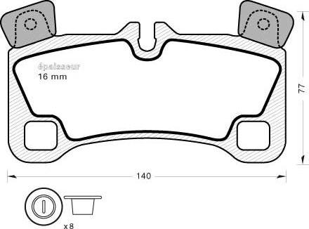 MGA 992 - Kit de plaquettes de frein, frein à disque cwaw.fr