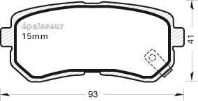 MGA 997 - Kit de plaquettes de frein, frein à disque cwaw.fr