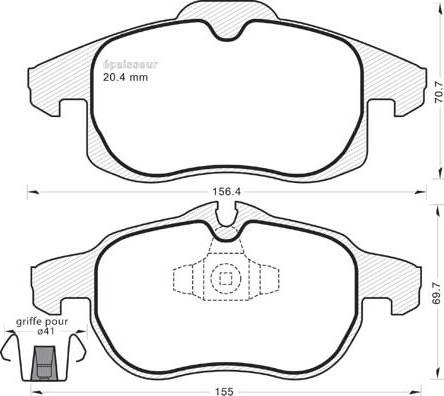 MGA 943 - Kit de plaquettes de frein, frein à disque cwaw.fr