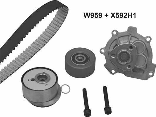 MGA 959K1 - Pompe à eau + kit de courroie de distribution cwaw.fr