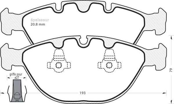 MGA 958 - Kit de plaquettes de frein, frein à disque cwaw.fr