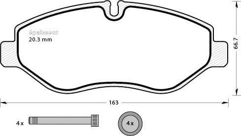 MGA 964 - Kit de plaquettes de frein, frein à disque cwaw.fr