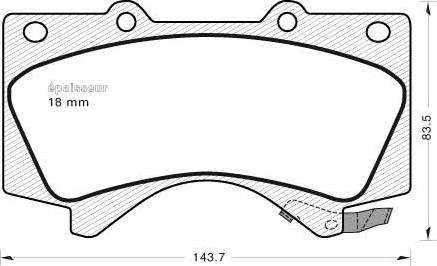 MGA 962 - Kit de plaquettes de frein, frein à disque cwaw.fr