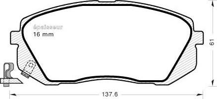 MGA 905 - Kit de plaquettes de frein, frein à disque cwaw.fr