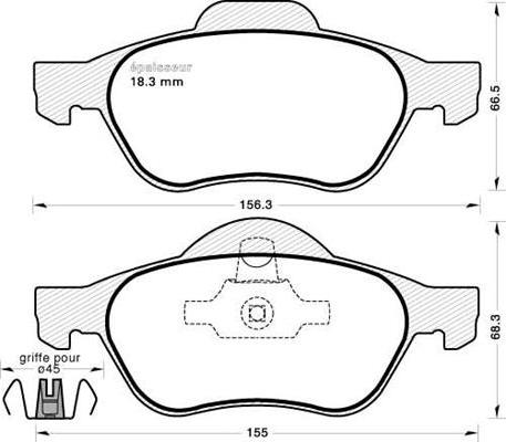 MGA 902 - Kit de plaquettes de frein, frein à disque cwaw.fr