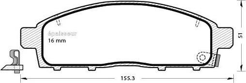 MGA 907 - Kit de plaquettes de frein, frein à disque cwaw.fr