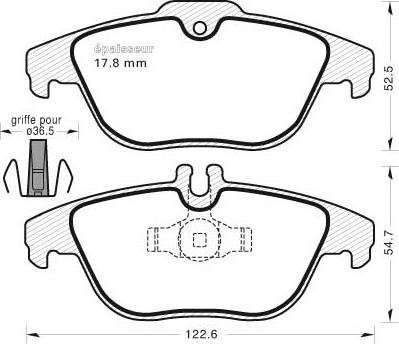 MGA 916 - Kit de plaquettes de frein, frein à disque cwaw.fr