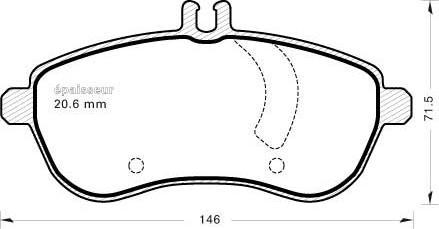 MGA 912 - Kit de plaquettes de frein, frein à disque cwaw.fr