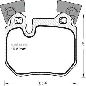 MGA 986 - Kit de plaquettes de frein, frein à disque cwaw.fr