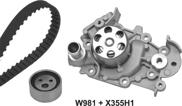 MGA 981K1 - Pompe à eau + kit de courroie de distribution cwaw.fr