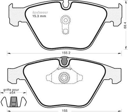 MGA 983 - Kit de plaquettes de frein, frein à disque cwaw.fr