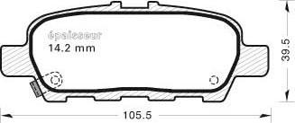 MGA 939 - Kit de plaquettes de frein, frein à disque cwaw.fr