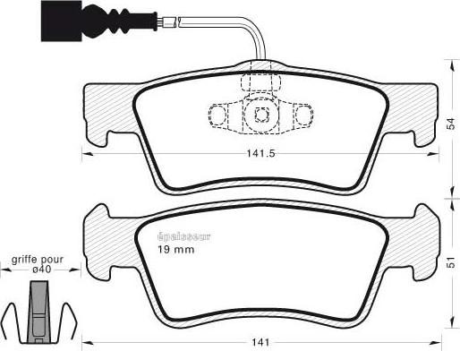 HELLA T1609 - Kit de plaquettes de frein, frein à disque cwaw.fr