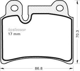 MGA 927 - Kit de plaquettes de frein, frein à disque cwaw.fr