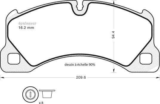 MGA 974 - Kit de plaquettes de frein, frein à disque cwaw.fr