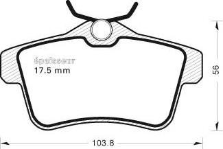 MGA 975 - Kit de plaquettes de frein, frein à disque cwaw.fr